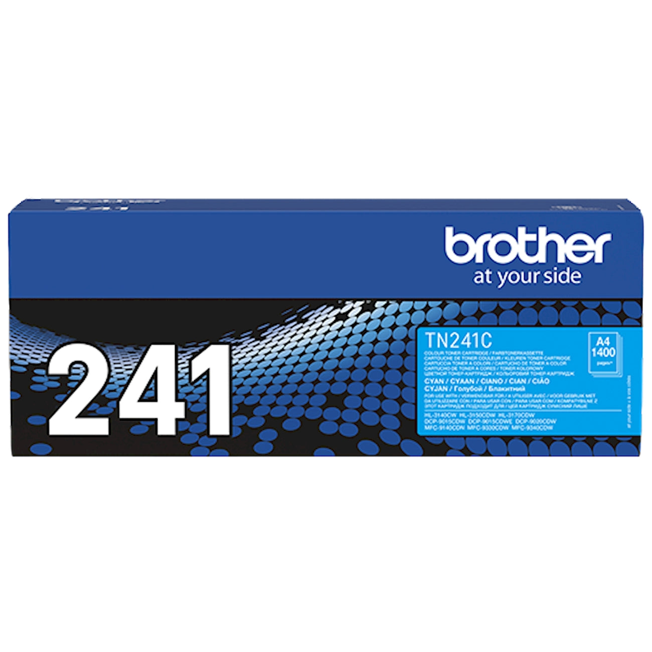 Toner Brother TN-241C   - Originale - Ciano da 1.400 pagine per Brother DCP-9015CDW, DCP-9020CDW, HL-3140CW, HL-3150CDW, HL-3170CDW, MFC-9140CDN, MFC-9330CDW, MFC-9340CDW