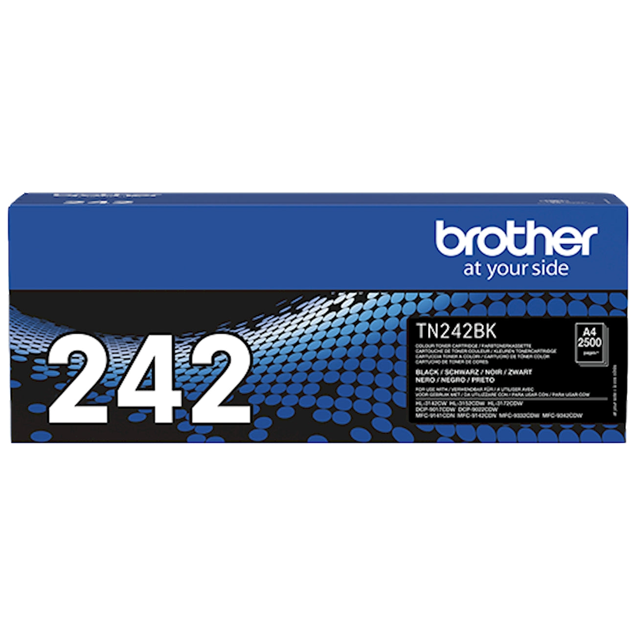 Toner Brother TN-242BK   - Originale - Nero da 2.500 pagine per HL-3142CW, HL-3152CDW, HL-3172CDW, MFC-9142CDN, DCP-9017CDW, DCP-9022CDW