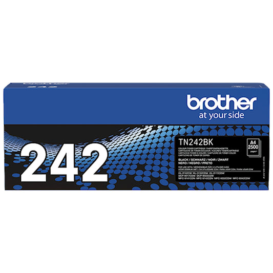 Toner Brother TN-242BK   - Originale - Nero da 2.500 pagine per HL-3142CW, HL-3152CDW, HL-3172CDW, MFC-9142CDN, DCP-9017CDW, DCP-9022CDW