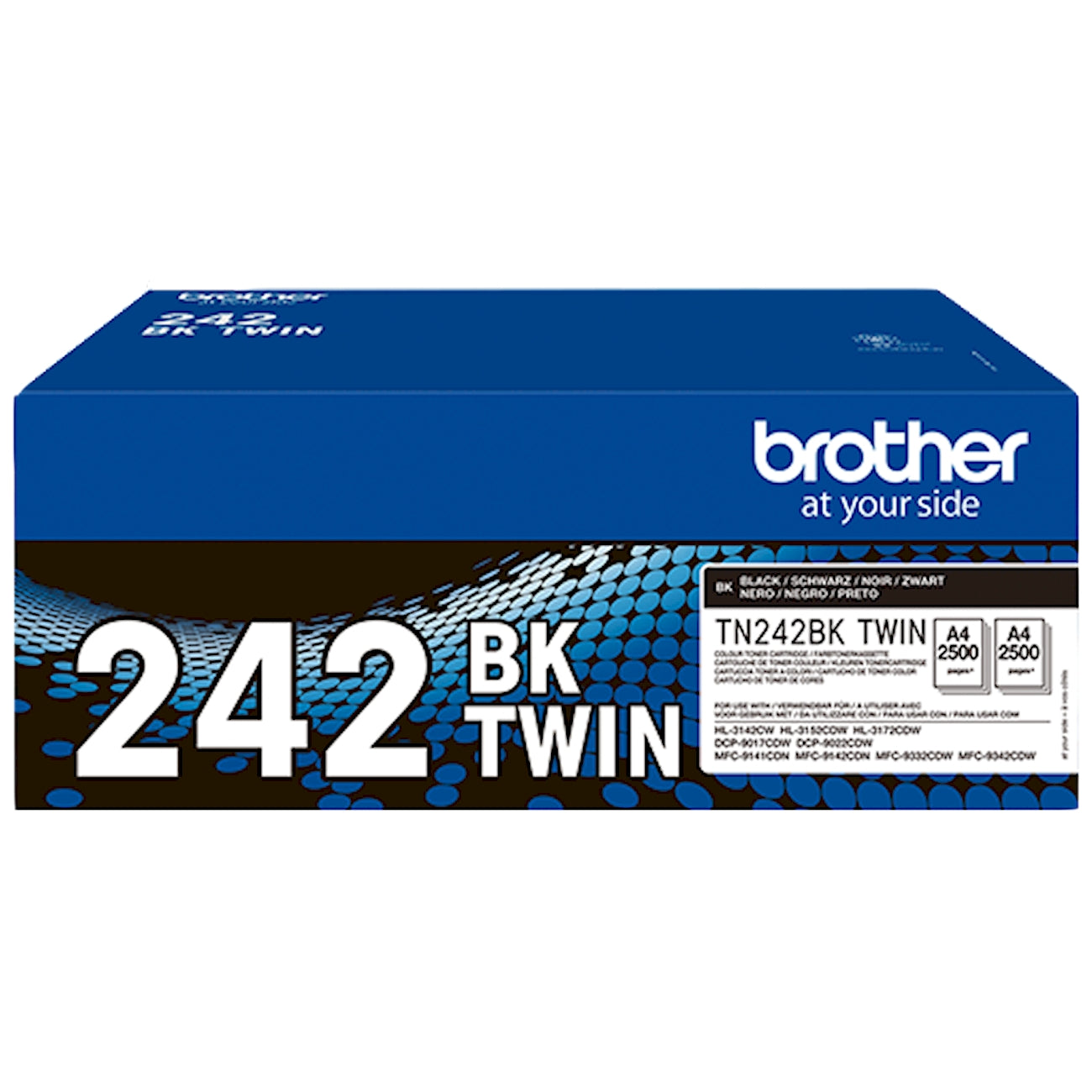 Toner Brother TN-242BKTWIN   - Originale - Nero da 2.500 pagine per Brother DCP-9017CDW, DCP-9022CDW, HL-3142CW, HL-3150CDW, HL-3172CDW, MFC-9142CDN