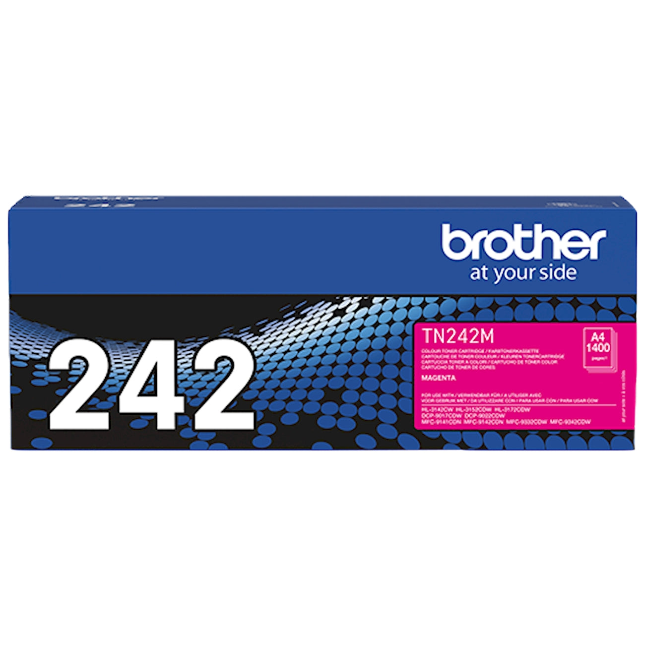 Toner Brother TN-242M   - Originale - Magenta da 1.400 pagine per HL-3142CW, HL-3152CDW, HL-3172CDW, MFC-9142CDN, DCP-9017CDW, DCP-9022CDW
