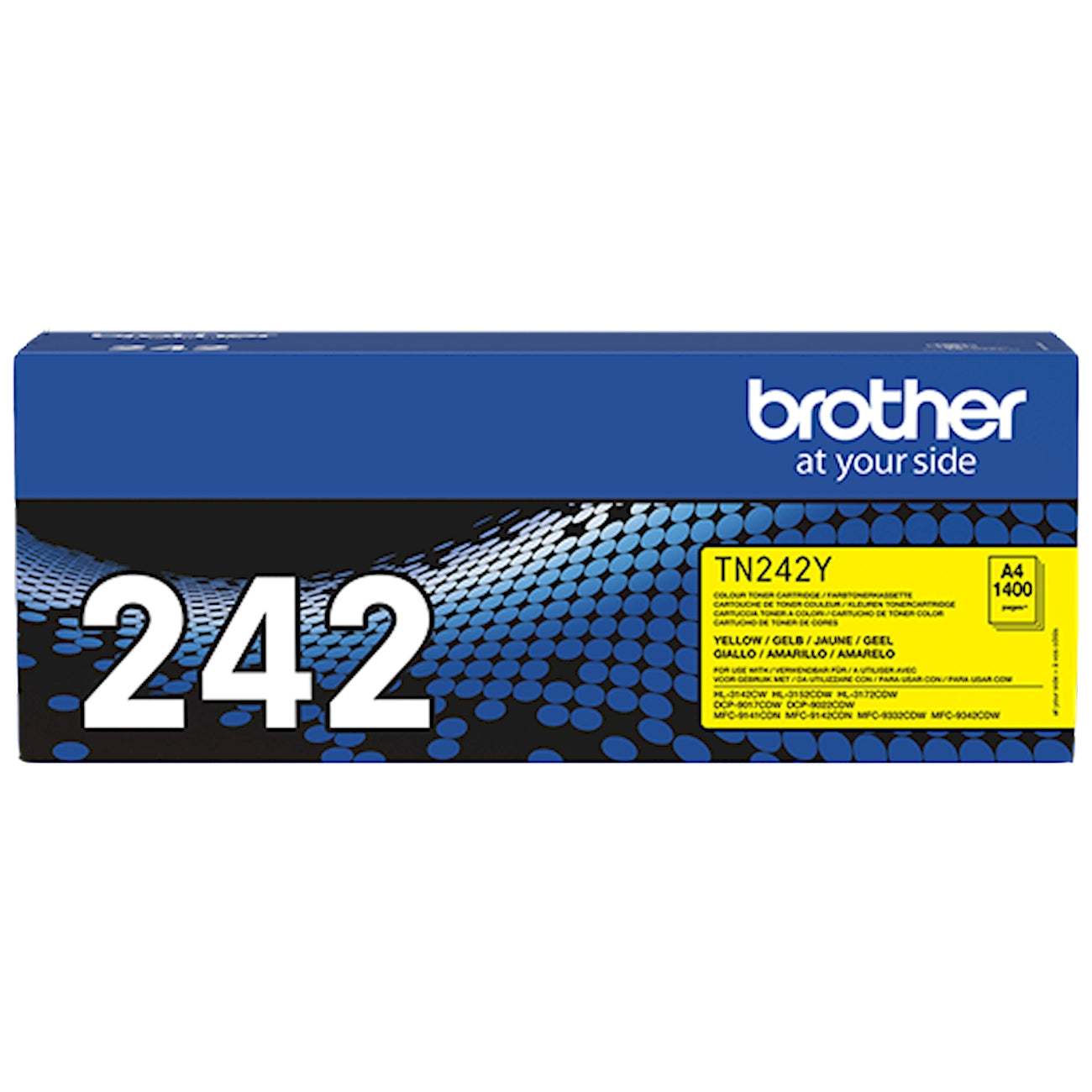 Toner Brother TN-242Y   - Originale - Giallo da 1.400 pagine per Brother DCP-9017CDW, DCP-9022CDW, HL-3142CW, HL-3152CDW, HL-3172CDW, MFC-9142CDN