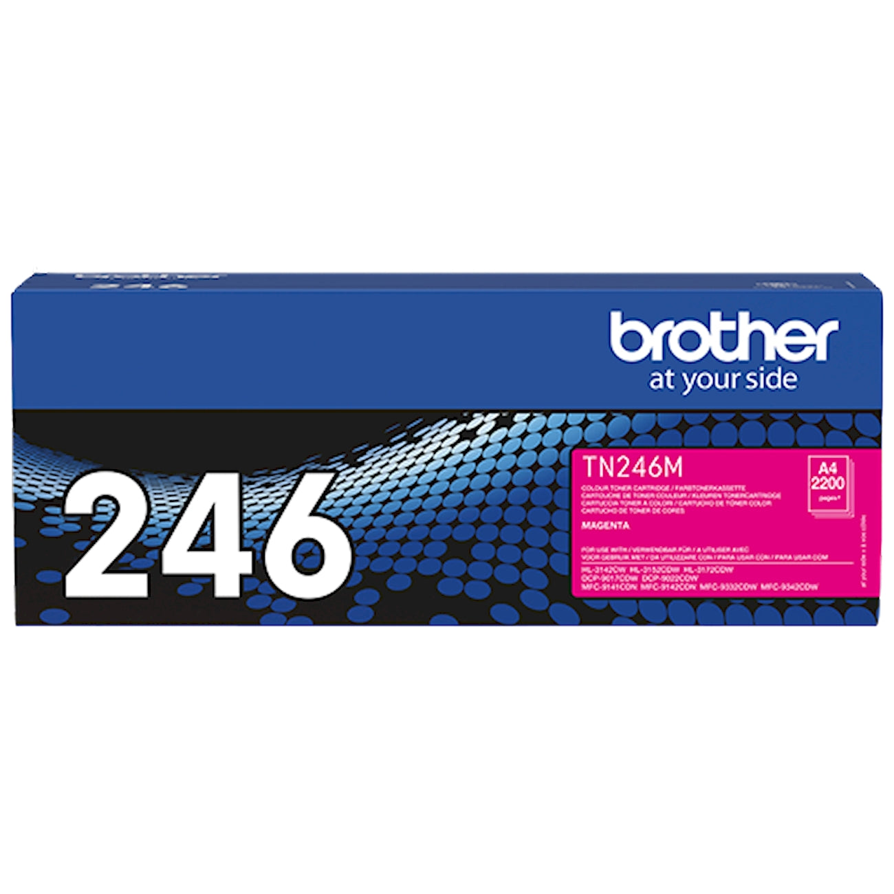 Toner Brother TN-246M   - Originale - Magenta da 2.200 pagine per HL-3142CW, HL-3152CDW, MFC-9140CDN, DCP-9015CDW, DCP-9017CDW, DCP-9022CDW