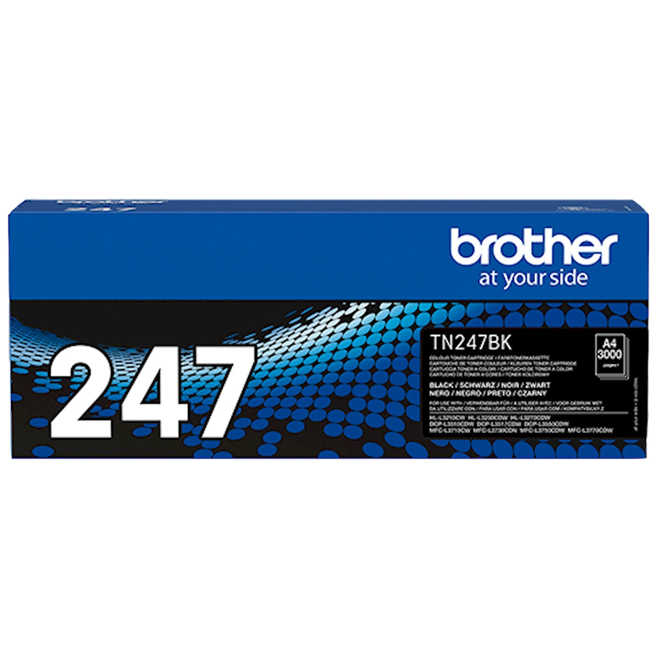Toner Brother TN-247BK   - Originale - Nero da 3.000 pagine per HL-L3210CW, HL-L3230CDW, HL-L3270CDW, MFC-L3730CDN, MFC-L3750CDW, MFC-L3770CDW, DCP-L3510CDW, DCP-L3550CDW