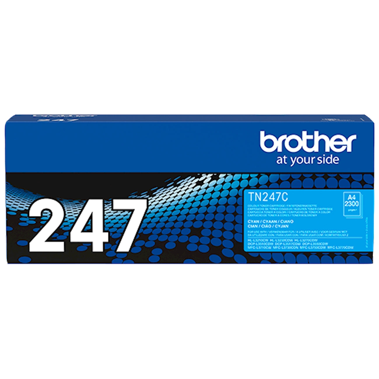 Toner Brother TN-247C   - Originale - Ciano da 2.300 pagine per Brother DCP-L3510CDW, DCP-L3550CDW, HL-L3210CW, HL-L3230CDW, HL-L3270CDW, MFC-L3730CDN, MFC-L3750CDW, MFC-L3770CDW