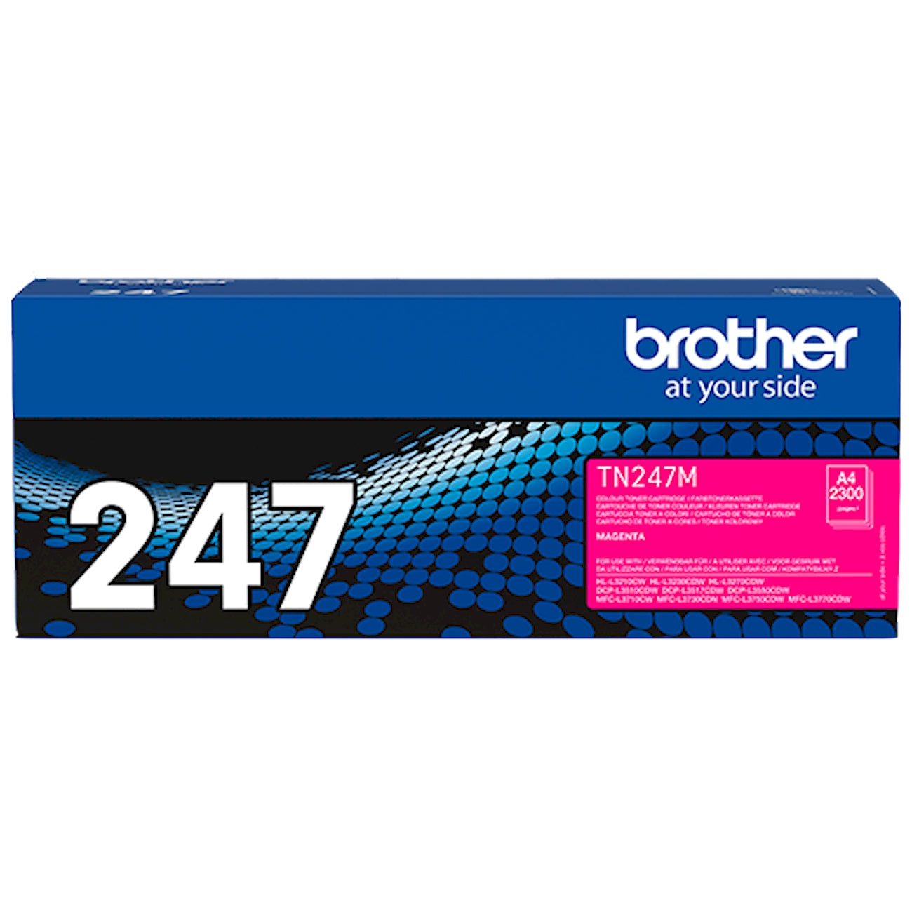 Toner Brother TN-247M   - Originale - Magenta da 2.000 pagine per HL-L3210CW, HL-L3230CDW, HL-L3270CDW, MFC-L3730CDN, MFC-L3750CDW, MFC-L3770CDW, DCP-L3510CDW, DCP-L3550CDW