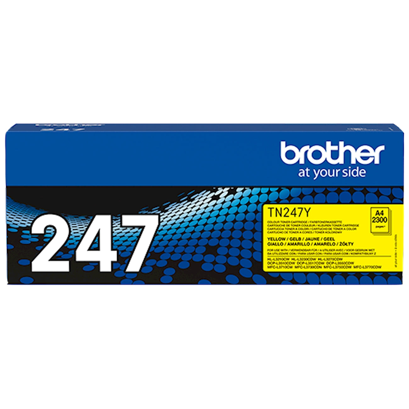 Toner Brother TN-247Y   - Originale - Giallo da 2.000 pagine per Brother DCP-9015CDW, DCP-9017CDW, DCP-9022CDW, HL-3142CW, HL-3152CDW, MFC-9140CDN