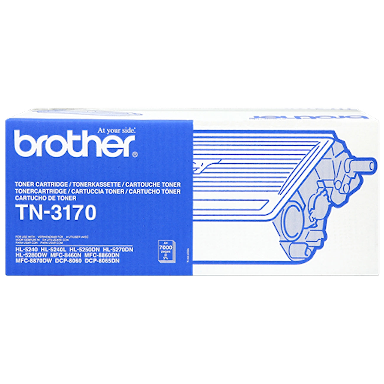 Toner Brother TN-3170   - Originale - Nero da 7.000 pagine per HL-5240, HL-5240L, HL-5250DN, HL-5270DN, HL-5280DW, MFC-8460N, MFC-8860DN, MFC-8870DW, DCP-8060, DCP-8065DN
