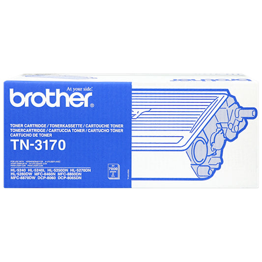 Toner Brother TN-3170   - Originale - Nero da 7.000 pagine per HL-5240, HL-5240L, HL-5250DN, HL-5270DN, HL-5280DW, MFC-8460N, MFC-8860DN, MFC-8870DW, DCP-8060, DCP-8065DN