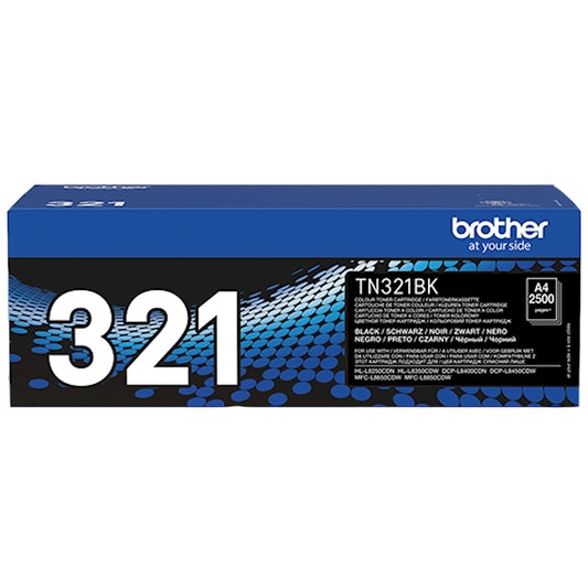 Toner Brother TN-321BK   - Originale - Nero da 2.500 pagine per HL-L8250CDN, HL-L8350CDW, MFC-L8650CDW, MFC-L8850CDW, DCP-L8400CDN, DCP-L8450CDW