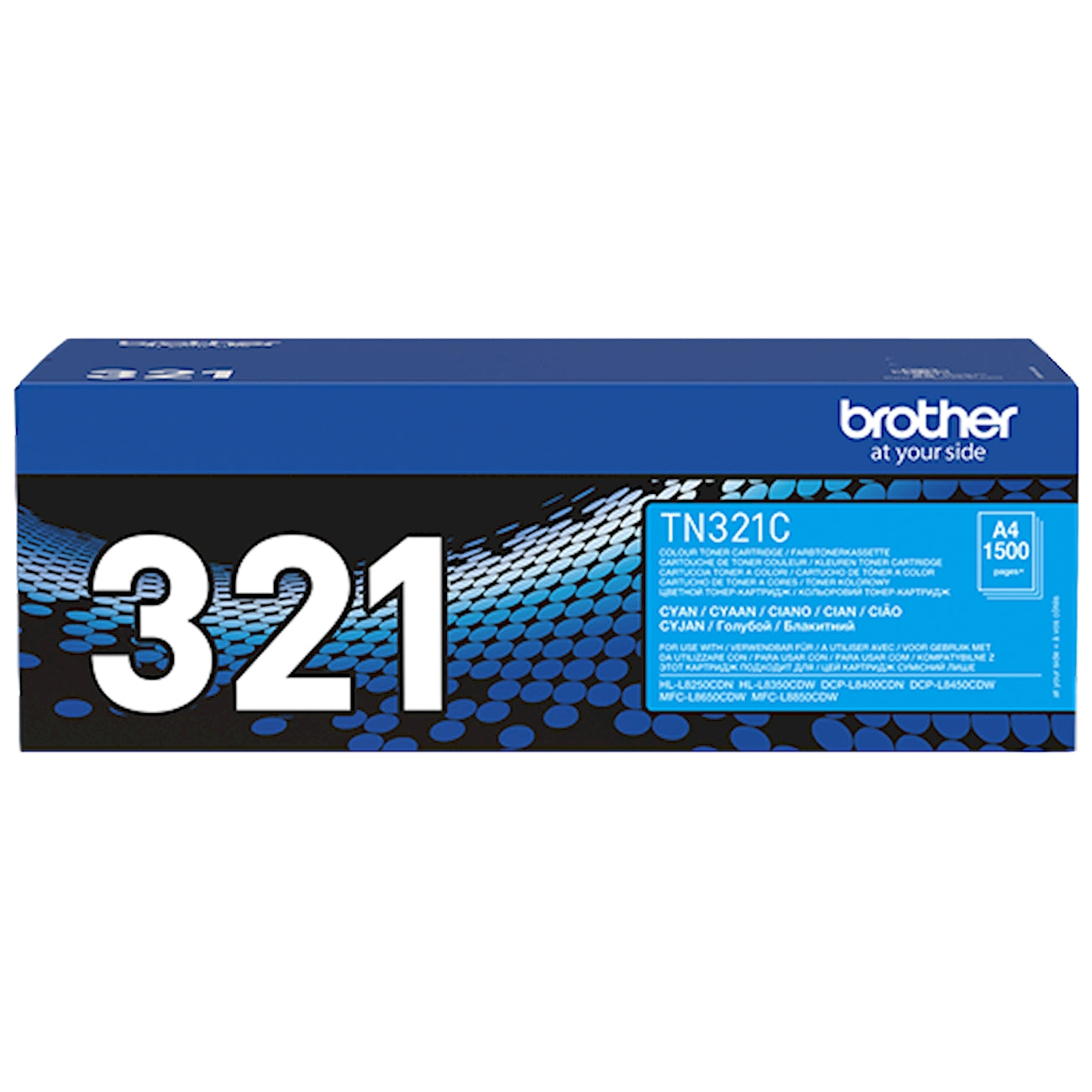 Toner Brother TN-321C   - Originale - Ciano da 1.500 pagine per Brother DCP-L8400CDN, DCP-L8450CDW, HL-L8250CDN, HL-L8350CDW, MFC-L8650CDW, MFC-L8850CDW