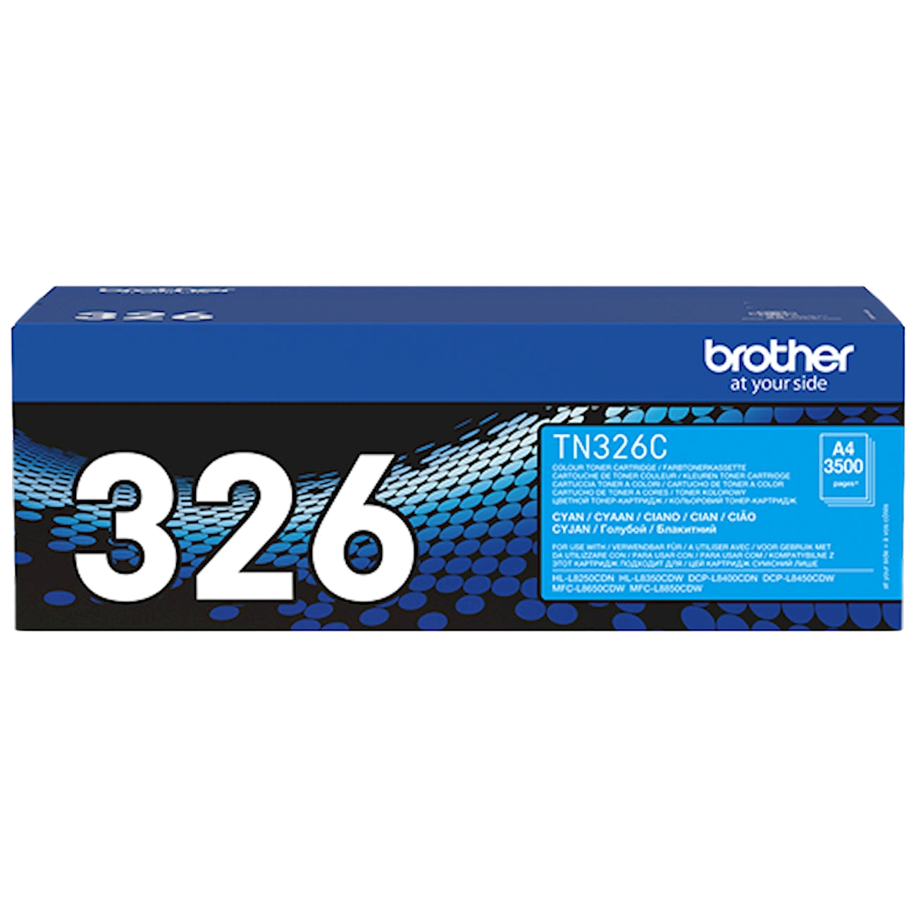 Toner Brother TN-326C   - Originale - Ciano da 3.500 pagine per Brother DCP-L8400CDN, DCP-L8450CDW, HL-L8250CDN, HL-L8350CDW, MFC-L8650CDW, MFC-L8850CDW