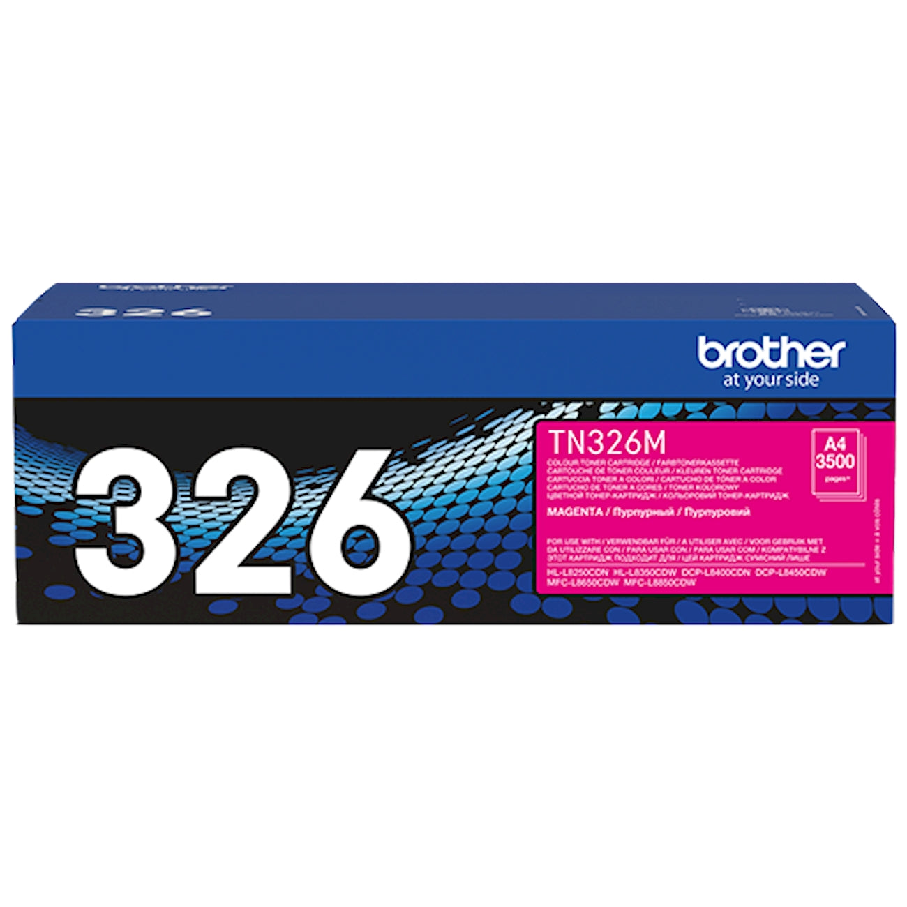 Toner Brother TN-326M   - Originale - Magenta da 3.500 pagine per HL-L8250CDN, HL-L8350CDW, MFC-L8650CDW, MFC-L8850CDW, DCP-L8400CDN, DCP-L8450CDW