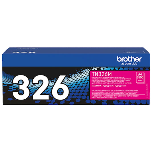 Toner Brother TN-326M   - Originale - Magenta da 3.500 pagine per HL-L8250CDN, HL-L8350CDW, MFC-L8650CDW, MFC-L8850CDW, DCP-L8400CDN, DCP-L8450CDW