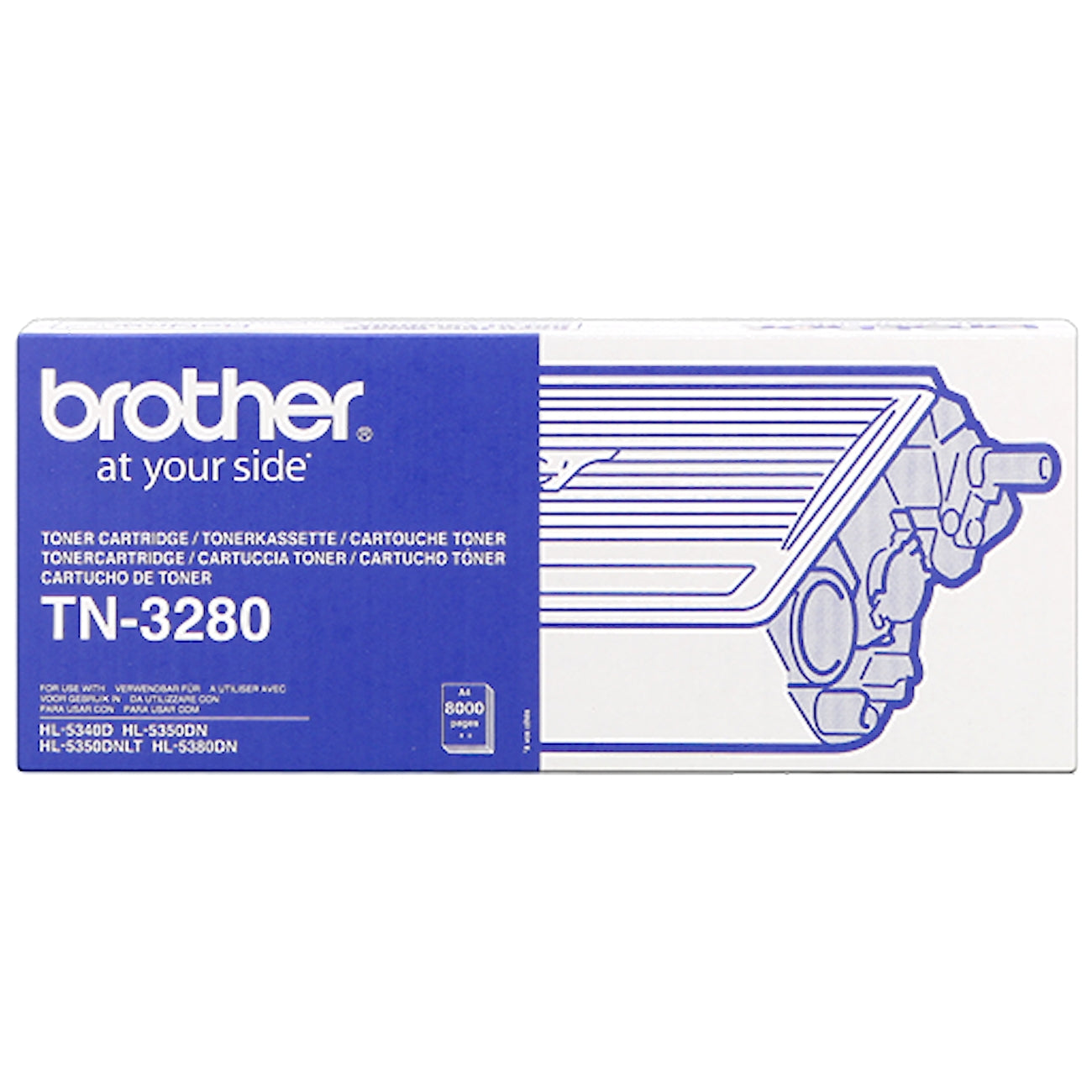 Toner Brother TN-3280   - Originale - Nero da 8.000 pagine per HL-5340D, HL-5350DN, HL-5370DW, HL-5380DN, MFC-8370DN, MFC-8380DN, MFC-8880DN, MFC-8890DW, DCP-8070D, DCP-8085DN