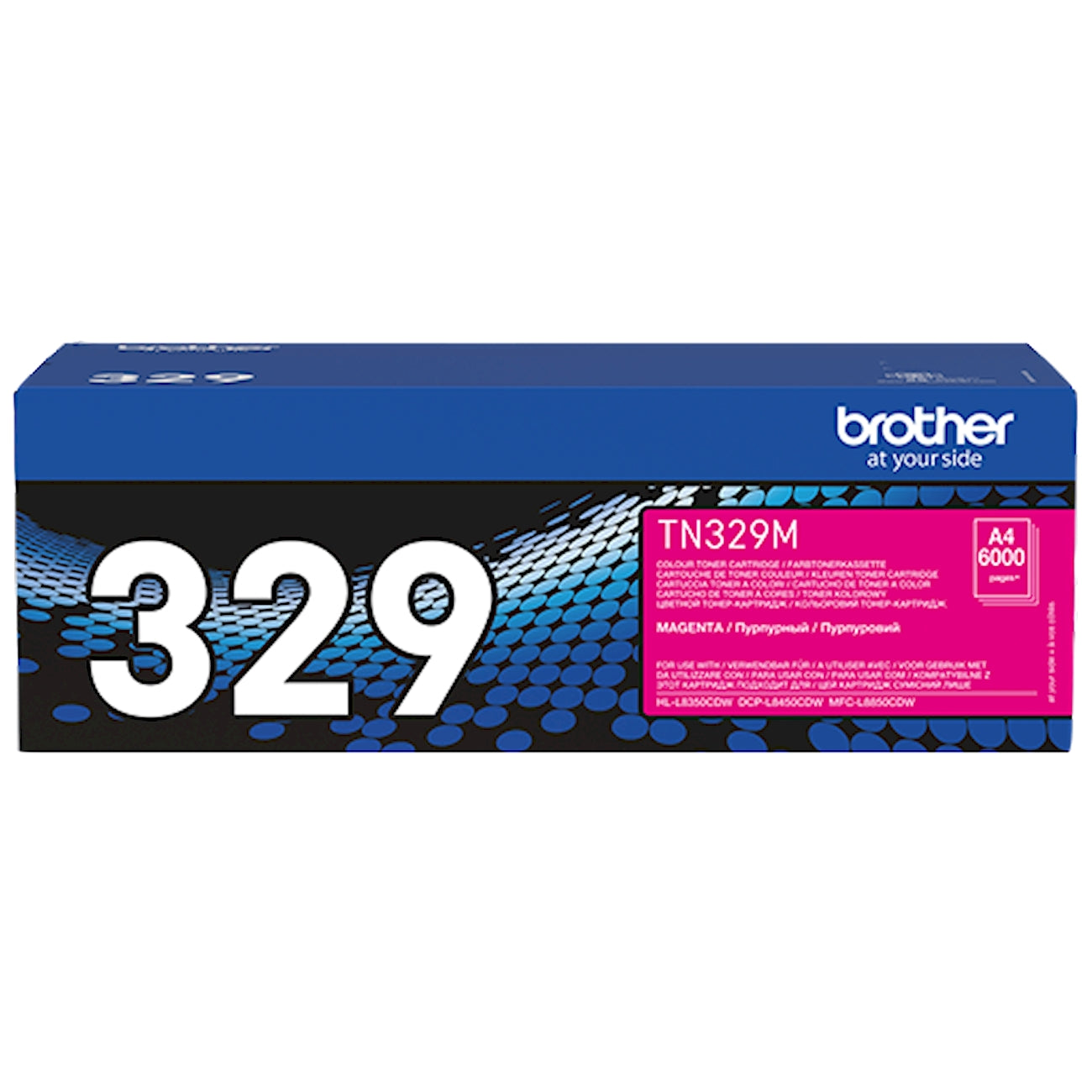 Toner Brother TN-329M   - Originale - Magenta da 6.000 pagine per HL-L8250CDN, HL-L8350CDW, MFC-L8650CDW, MFC-L8850CDW, DCP-L8400CDN, DCP-L8450CDW