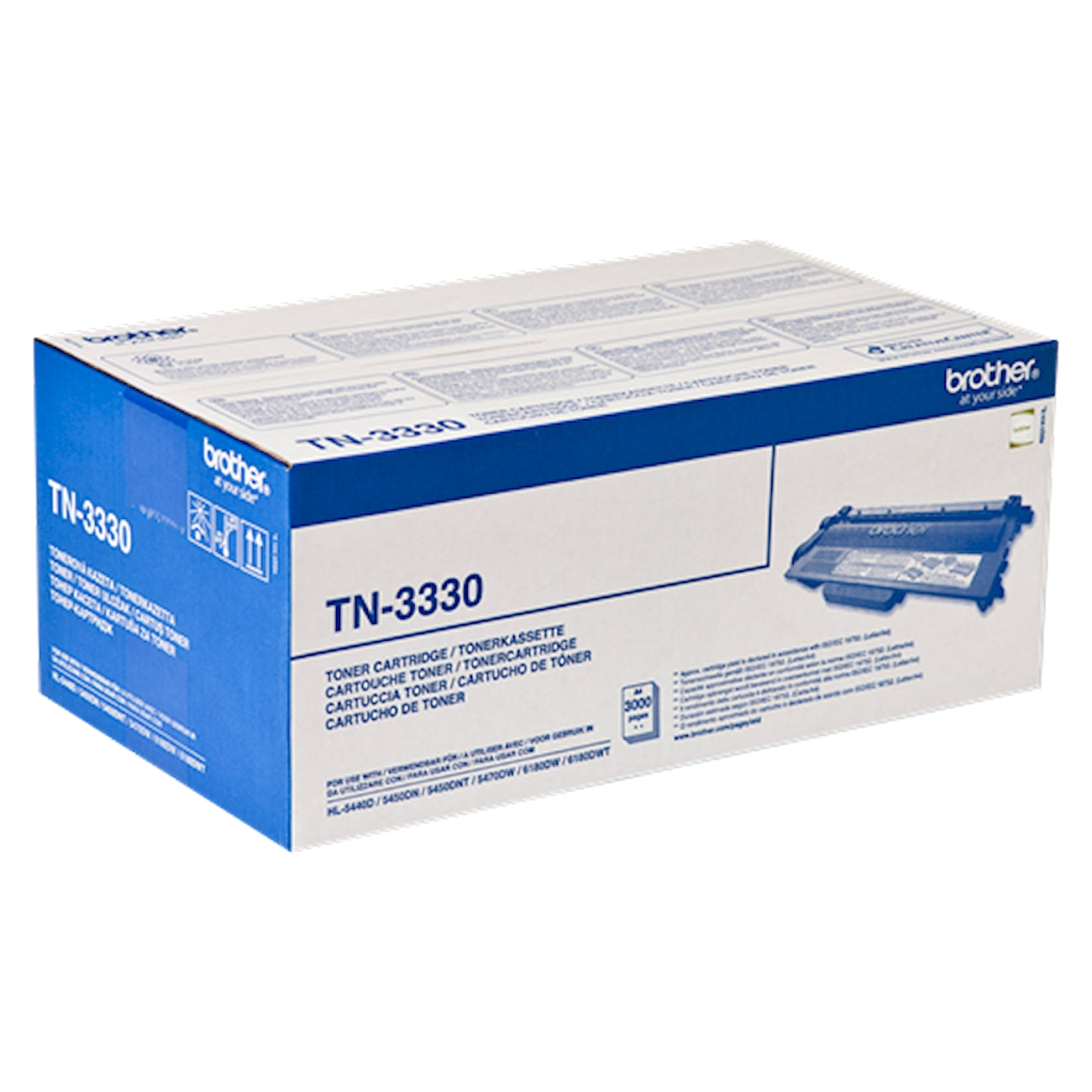 Toner Brother TN-3330   - Originale - Nero da 3.000 pagine per HL-5440D, HL-5450DN, HL-5470DW, HL-6180DW, MFC-8510DN, MFC-8520DN, MFC-8950DW, DCP-8110DN, DCP-8250DN