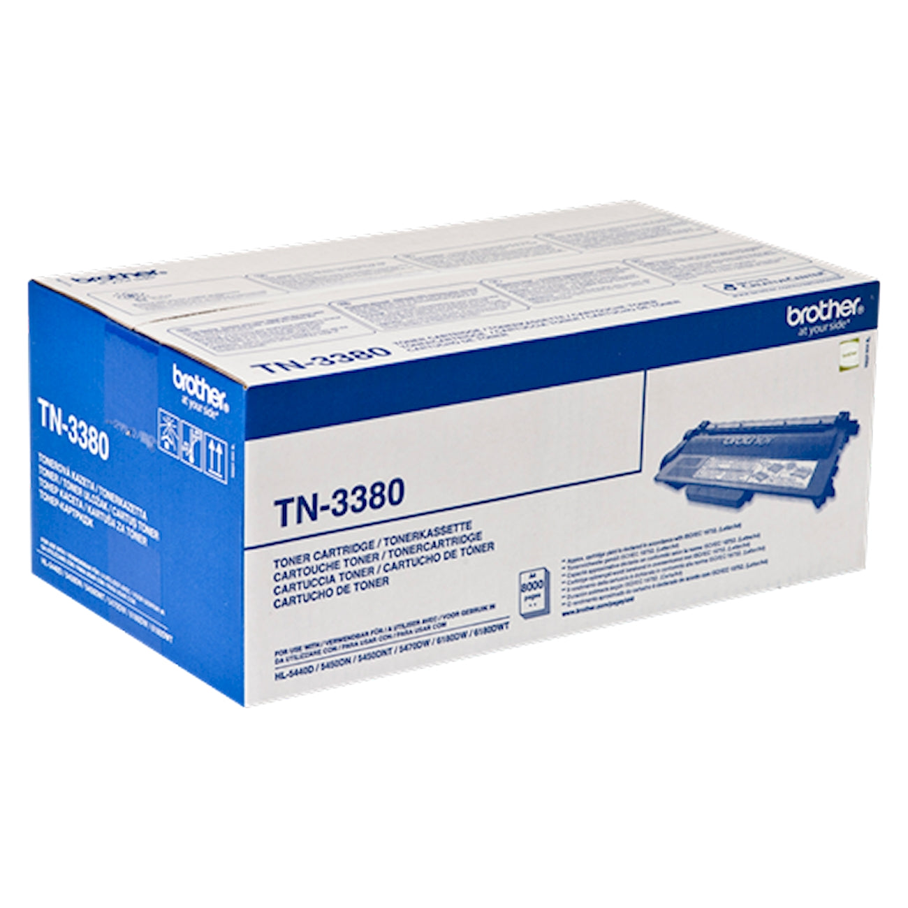 Toner Brother TN-3380   - Originale - Nero da 8.000 pagine per HL-5440D, 5450DN, 5470DW, 6180DW, MFC-8510DN, 8520DN, 8910DW, 8950DW, DCP-8110DN, 8150DN, 8155DN, 8250DN