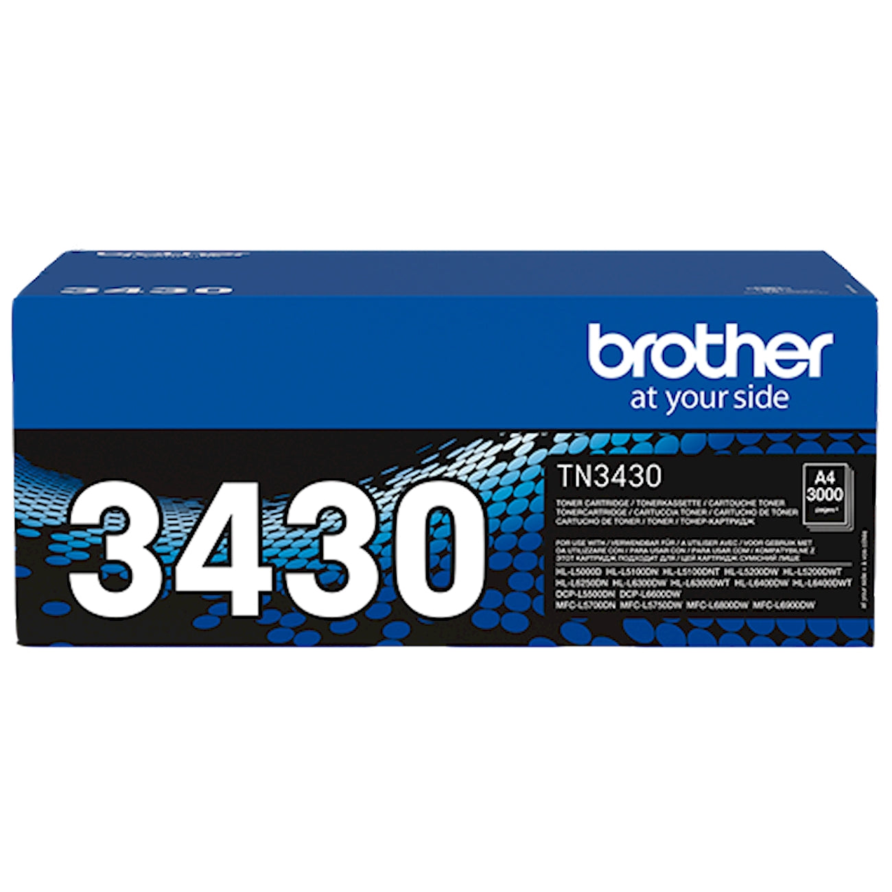 Toner Brother TN-3430   - Originale - Nero da 3.000 pagine per HL-L5000D, HL-L5100DN, HL-L5200DW, HL-L6300DW, HL-L6400DW, MFC-L5700DN, MFC-L5750DW, MFC-L6800DW, MFC-L6900DW, DCP-L5500DN, DCP-L6600DW