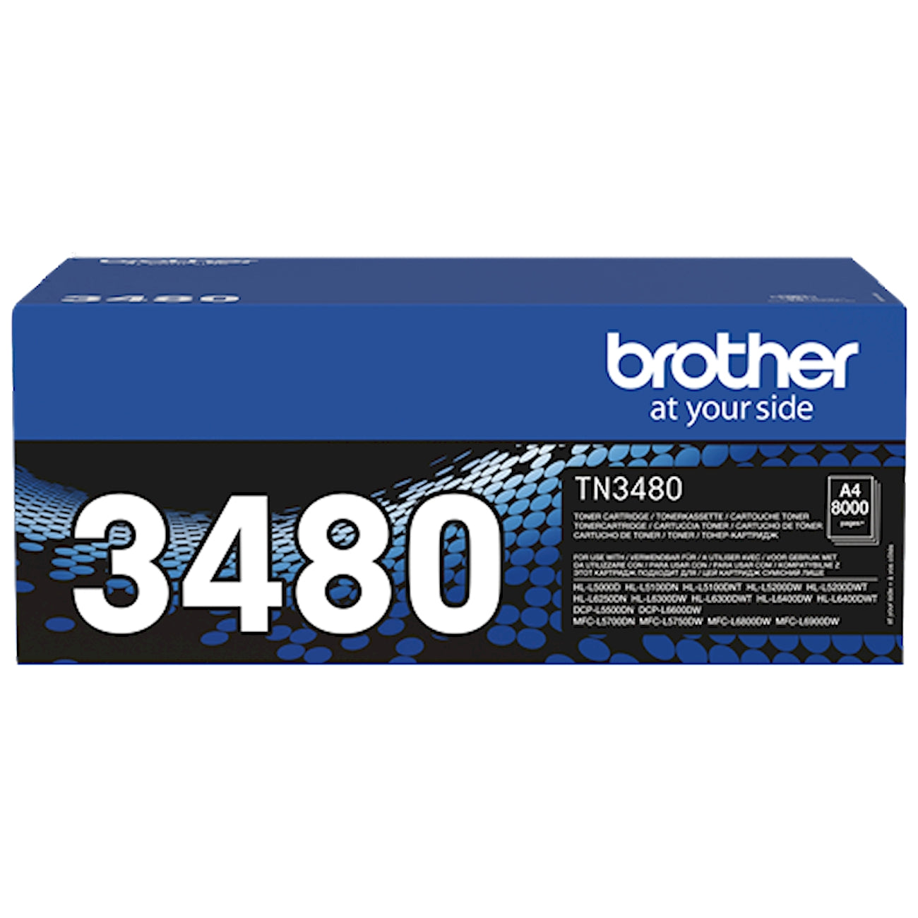 Toner Brother TN-3480   - Originale - Nero da 8.000 pagine per HL-L5000D, HL-L5100DN, HL-L5200DW, HL-L6300DW, HL-L6400DW, MFC-L5700DN, MFC-L6800DW, MFC-L6900DW, DCP-L5500DN, DCP-L6600DW