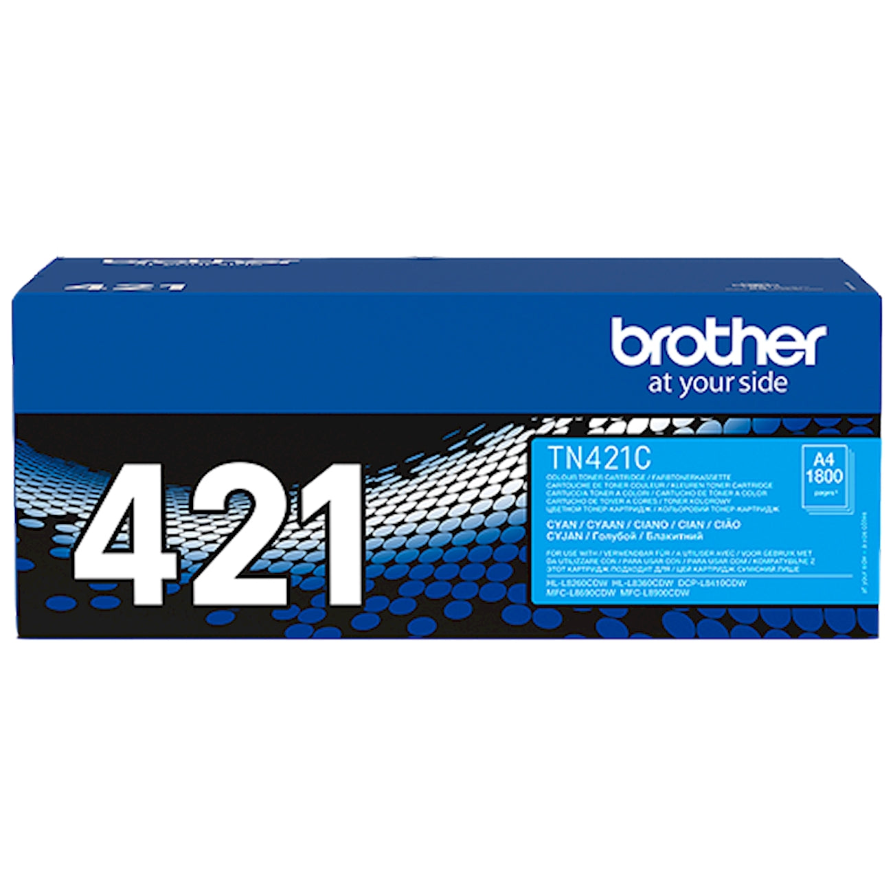 Toner Brother TN-421C   - Originale - Ciano da 1.800 pagine per Brother HL-L8260CDW, HL-L8360CDW, HL-L9310CDW, DCP-L8410CDW, MFC-L8690CDW, MFC-L8900CDW