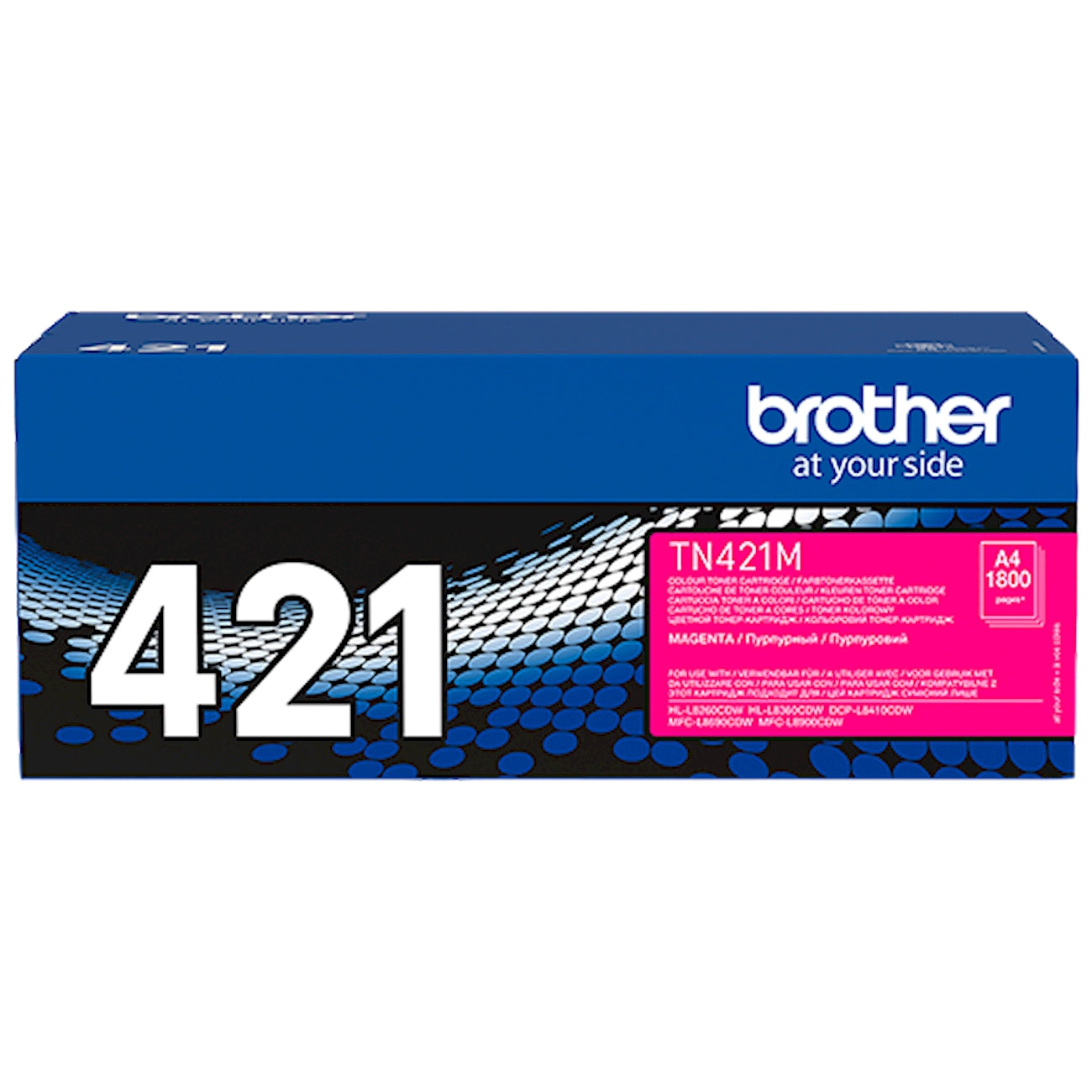 Toner Brother TN-421M   - Originale - Magenta da 1.800 pagine per HL-L8260CDW, HL-L8360CDW, HL-L9310CDW, MFC-L8690CDW, MFC-L8900CDW, DCP-L8410CDW