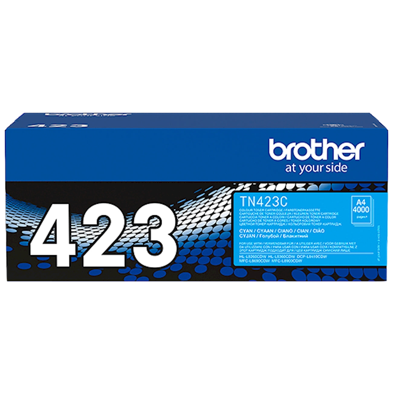 Toner Brother TN-423C   - Originale - Ciano da 4.000 pagine per Brother HL-L8260CDW, HL-L8360CDW, HL-L9310CDW, DCP-L8410CDW, MFC-L8690CDW, MFC-L8900CDW