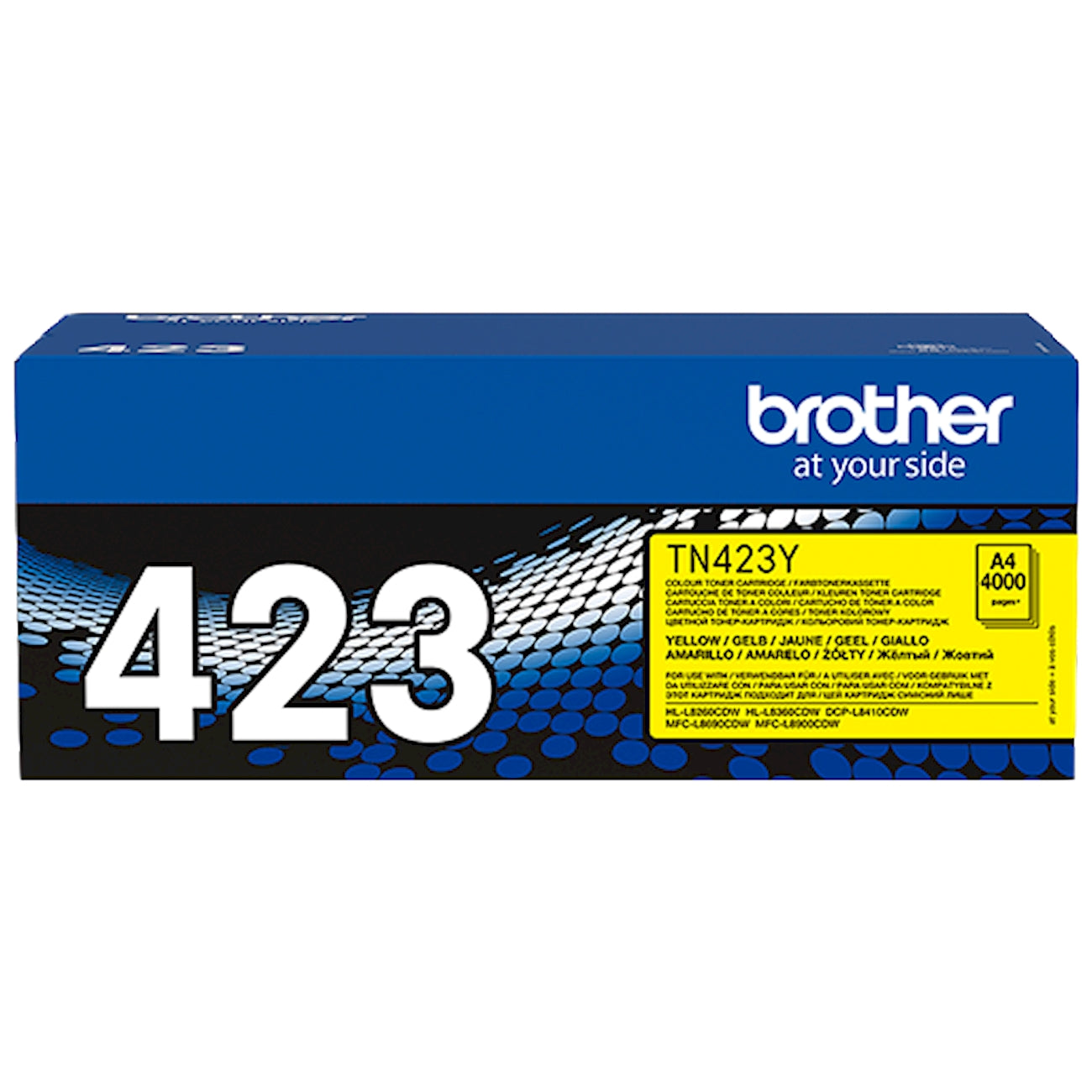 Toner Brother TN-423Y   - Originale - Giallo da 4.000 pagine per Brother HL-L8260CDW, HL-L8360CDW, HL-L9310CDW, DCP-L8410CDW, MFC-L8690CDW, MFC-L8900CDW