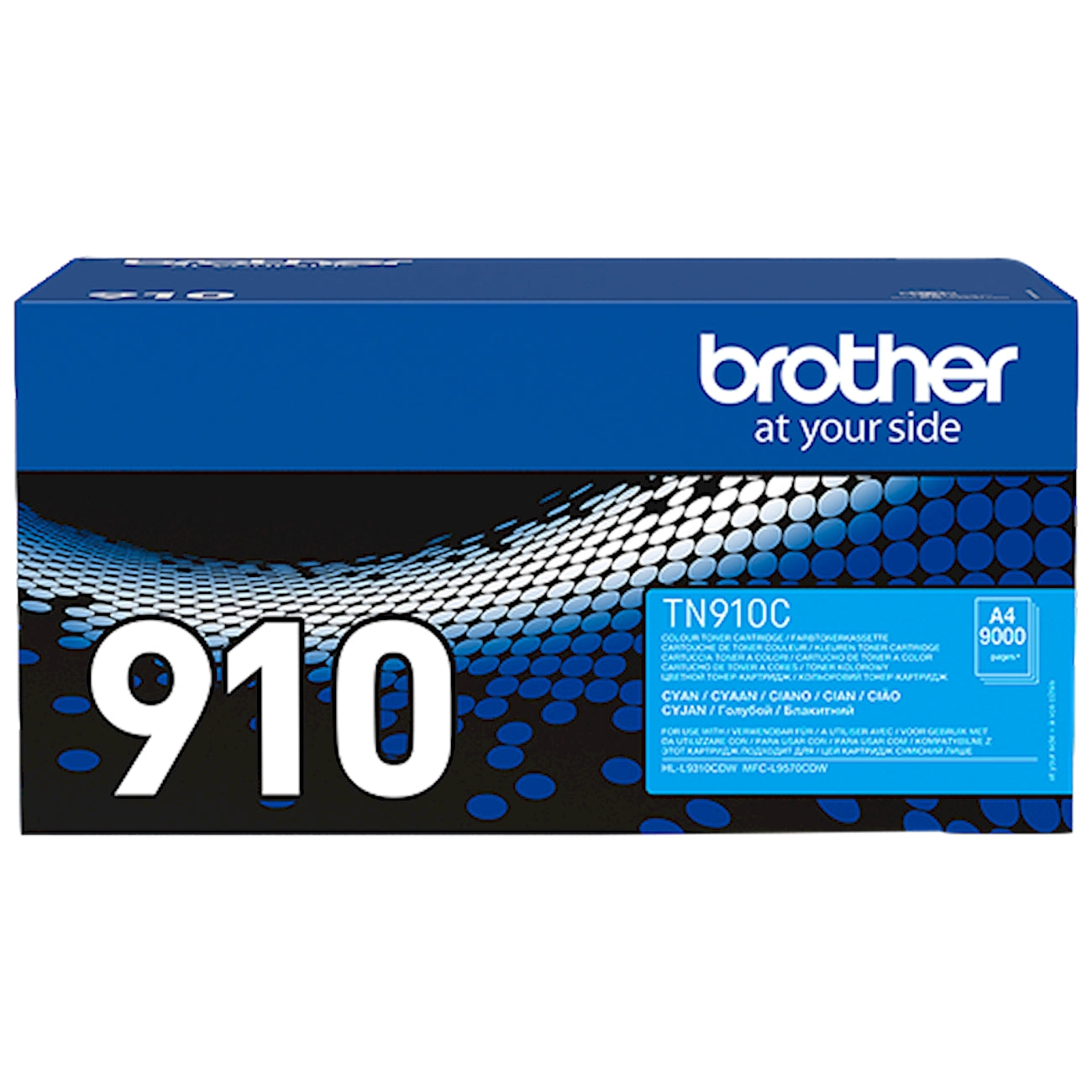 Toner Brother TN-910C   - Originale - Ciano da 9.000 pagine per Brother HL-L9310CDW, HL-L9310CDWT, HL-L9310CDWTT, MFC-L9570CDW, MFC-L9570CDWT