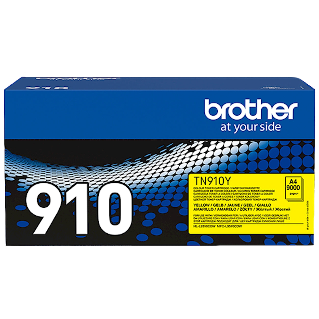 Toner Brother TN-910Y   - Originale - Giallo da 9.000 pagine per HL-L9310CDW, HL-L9310CDWT, HL-L9310CDWTT, MFC-L9570CDW, MFC-L9570CDWT