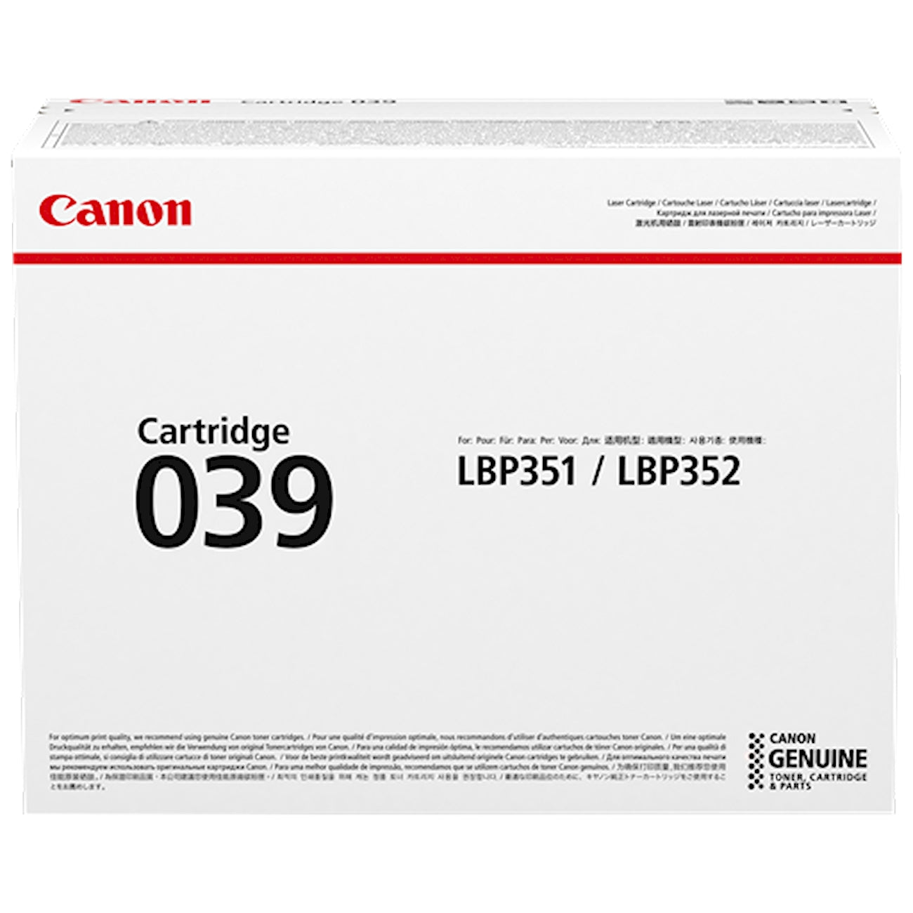 Toner Canon 039 0287C001  - Originale - Nero da 11.000 pagine per i-SENSYS LBP351, LBP352, imageCLASS LBP351