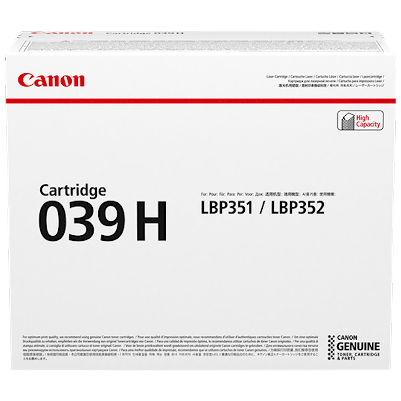 Toner Canon 039h 0288C001  - Originale - Nero da 25.000 pagine per i-SENSYS LBP351, i-SENSYS LBP352, imageCLASS LBP351, imageCLASS LBP352