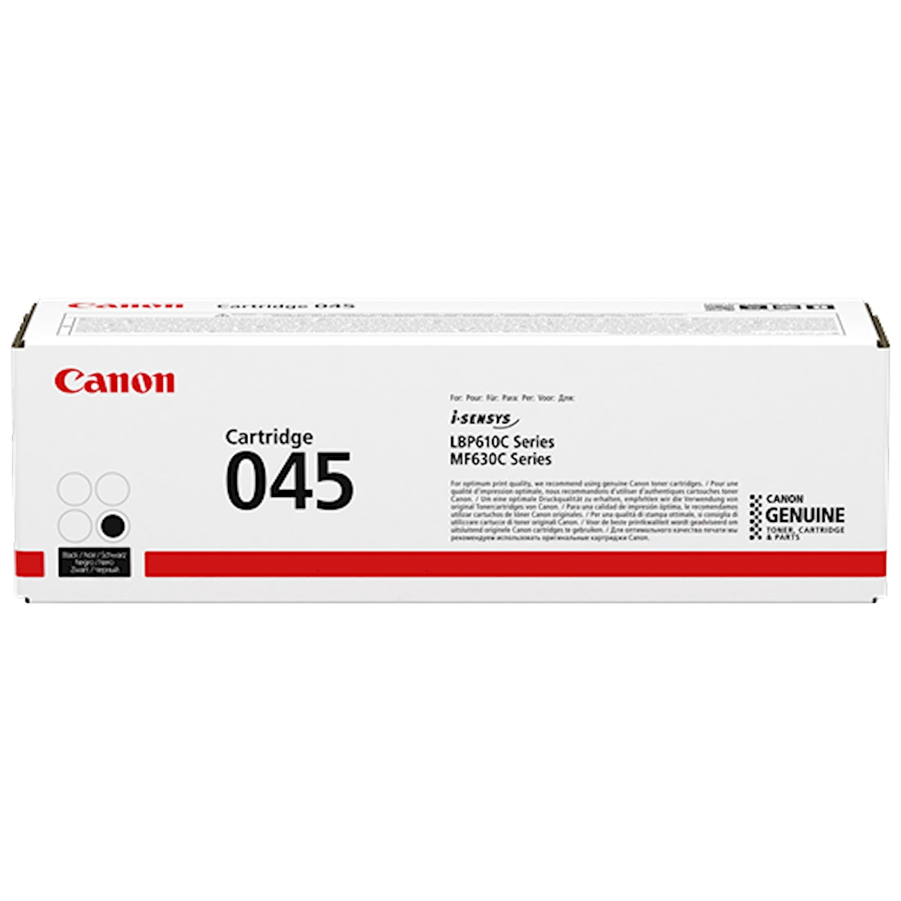 Toner Canon 045bk 1242C002  - Originale - Nero da 1.400 pagine per i-SENSYS LBP611, LBP612, LBP613, MF631, MF632, MF633, MF634, MF635, imageCLASS MF632