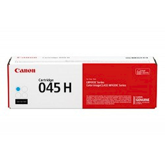 Toner Canon 045hc 1245C002  - Originale - Ciano da 2.200 pagine per i-SENSYS LBP611, LBP613, MF631, MF633, MF635, MF636, imageCLASS LBP612, MF632, MF634