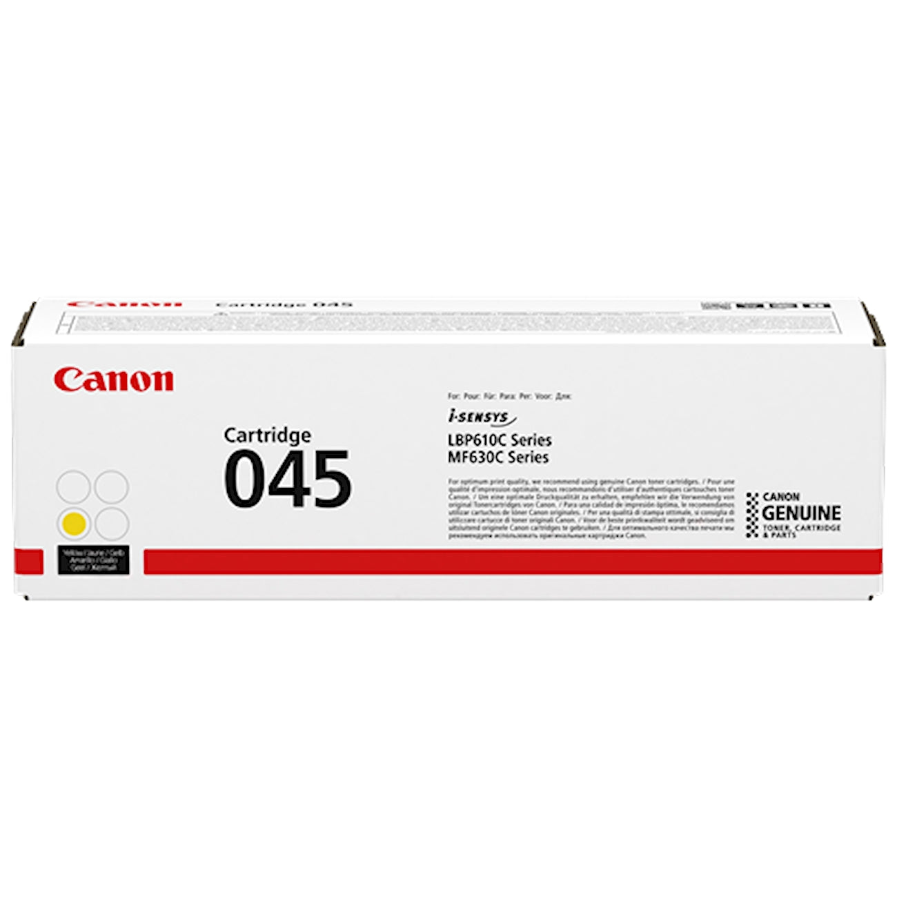 Toner Canon 045y 1239C002  - Originale - Giallo da 2.000 pagine per Canon imageCLASS LBP612Cdw, MF632Cdw, MF634Cdw