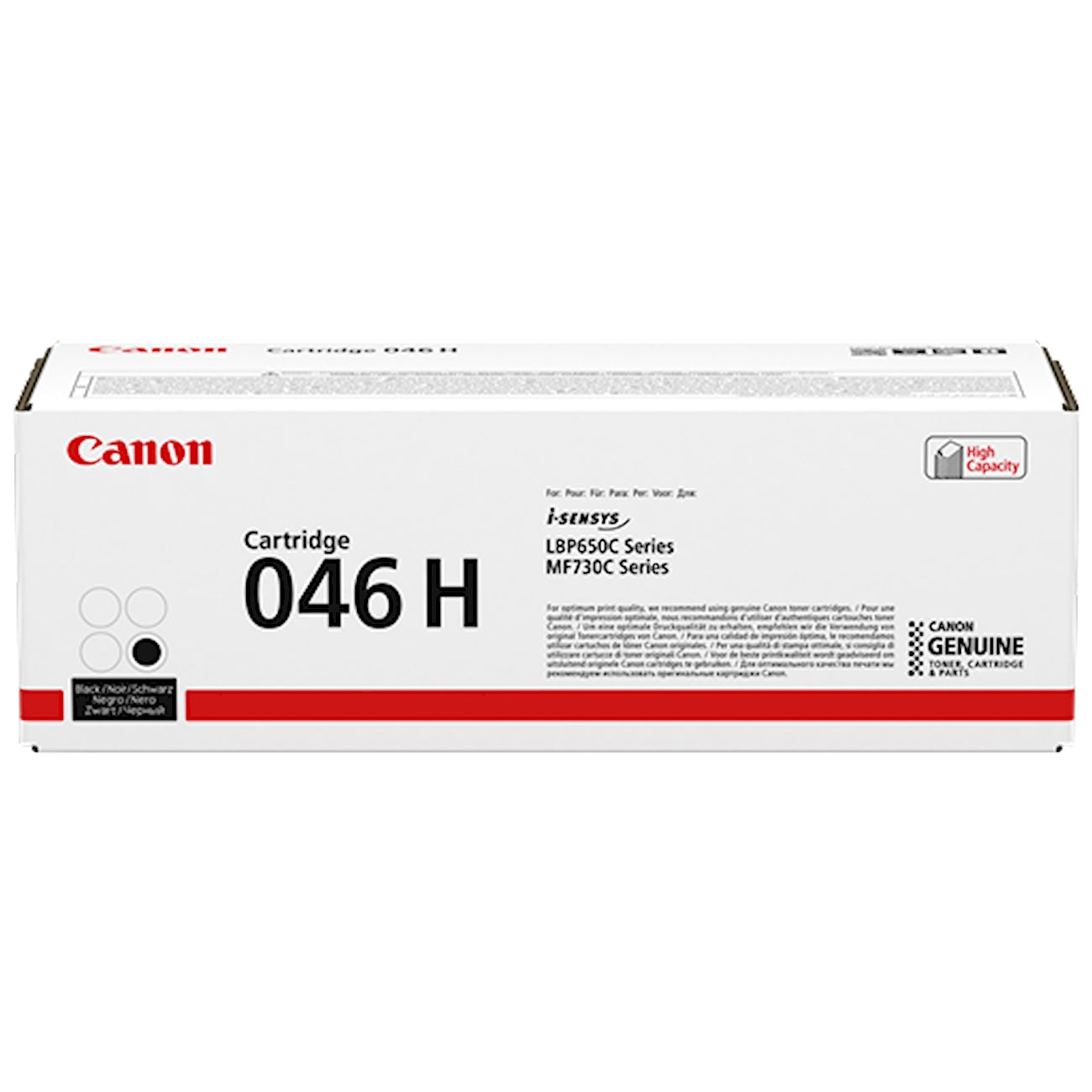 Toner Canon 046hbk 1254C002  - Originale - Nero da 6.300 pagine per i-SENSYS LBP653, LBP654, MF732, MF734, MF735, MF731, MF733