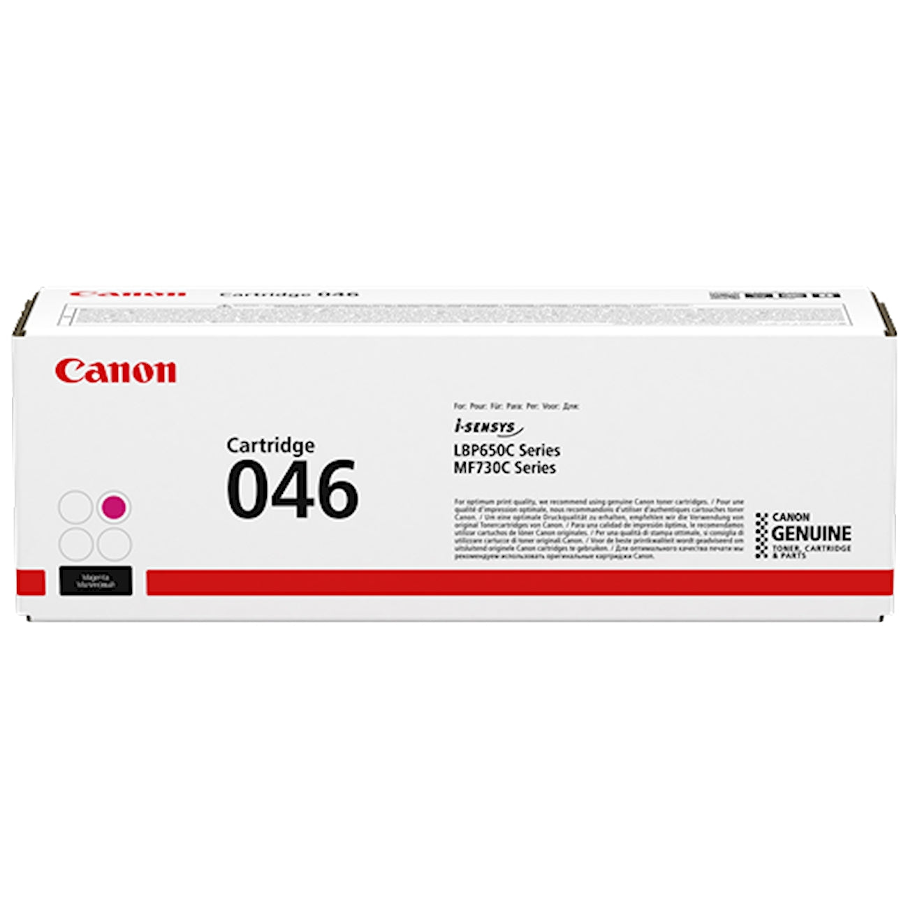 Toner Canon 046m 1248C002  - Originale - Magenta da 2.300 pagine per i-SENSYS LBP653, LBP654, MF731, MF732, MF733, MF734, MF735, imageCLASS LBP654