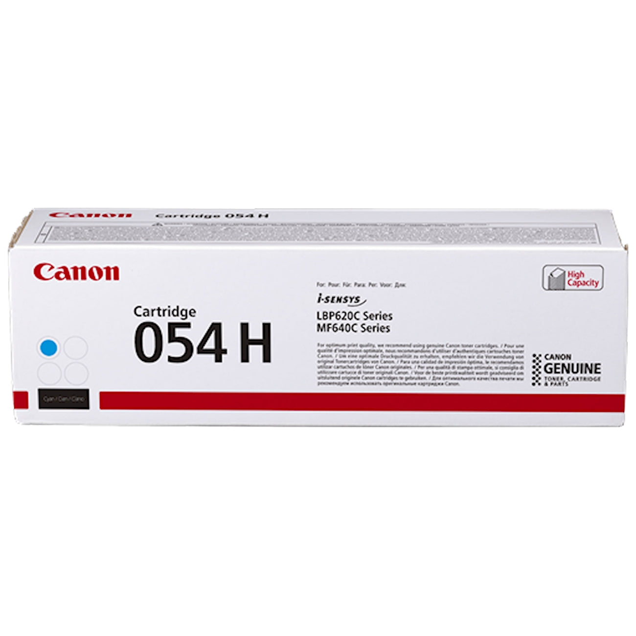 Toner Canon 054 hc 3027C002  - Originale - Ciano da 2.300 pagine per i-SENSYS LBP621, LBP623, MF641, MF642, MF643, MF644, MF645