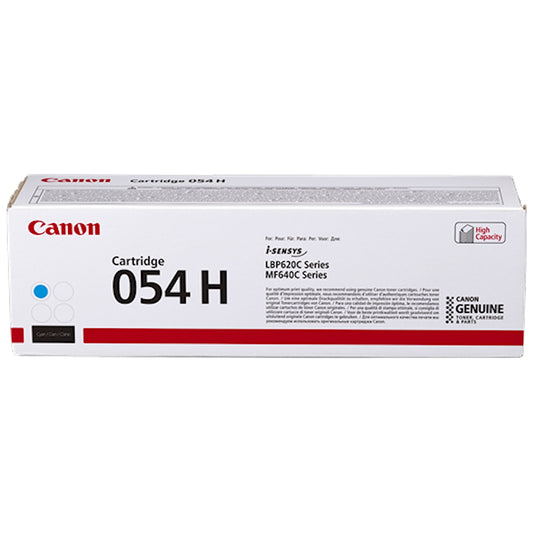 Toner Canon 054 hc 3027C002  - Originale - Ciano da 2.300 pagine per i-SENSYS LBP621, LBP623, MF641, MF642, MF643, MF644, MF645