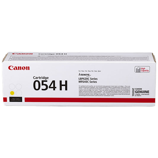 Toner Canon 054 hy 3025C002  - Originale - Giallo da 2.300 pagine per i-SENSYS LBP621, LBP623, MF641, MF642, MF643, MF644, MF645