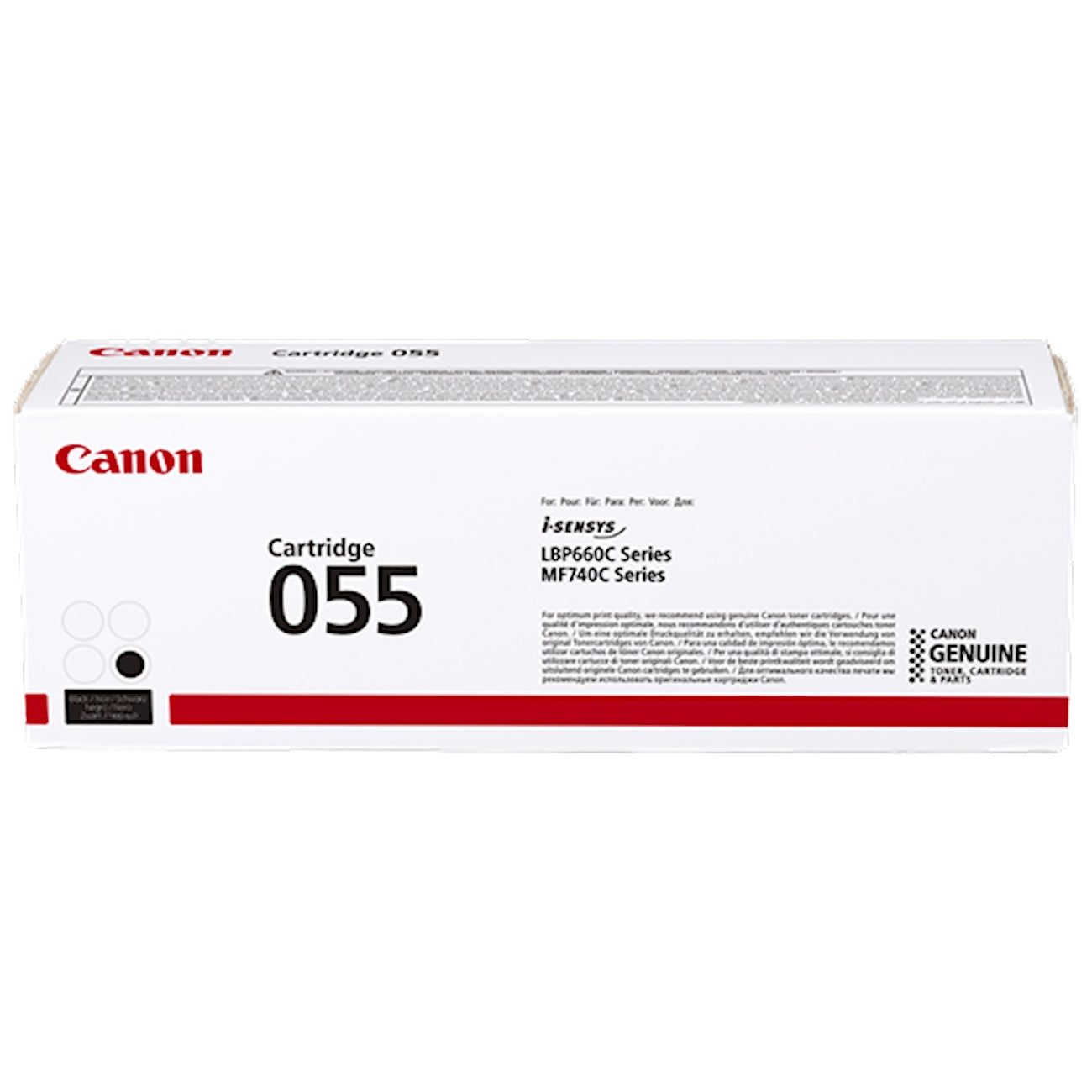 Toner Canon 055 bk 3016C002  - Originale - Nero da 2.300 pagine per Canon imageCLASS LBP660C, LBP664Cdw, MF740C, MF741Cdw, MF743Cdw, MF745Cdw, MF746Cdw