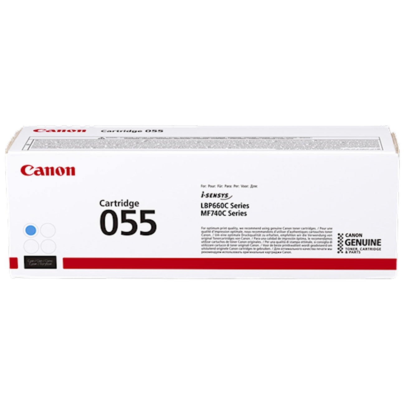 Toner Canon 055 c 3015C002  - Originale - Ciano da 2.100 pagine per imageCLASS LBP660C, LBP664Cdw, MF740C, MF741Cdw, MF743Cdw, MF745Cdw, MF746Cdw