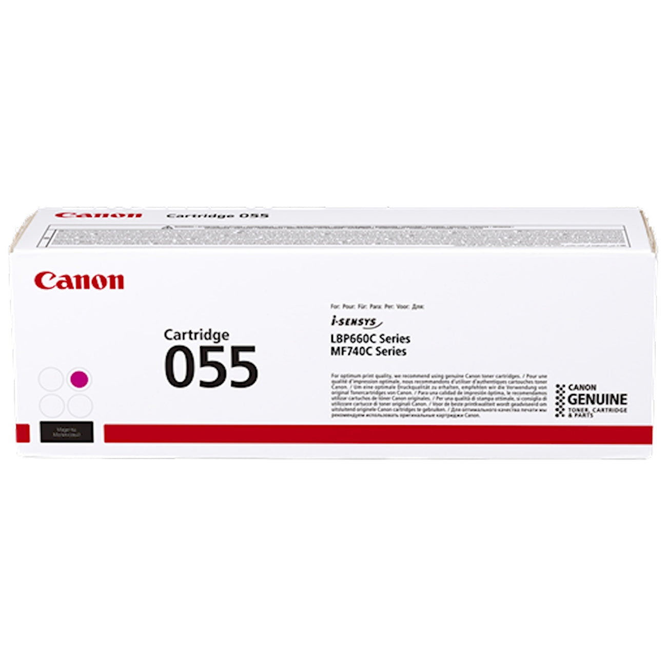 Toner Canon 055 m 3014C002  - Originale - Magenta da 2.100 pagine per imageCLASS LBP660C, LBP664Cdw, MF740C, MF741Cdw, MF743Cdw, MF745Cdw, MF746Cdw