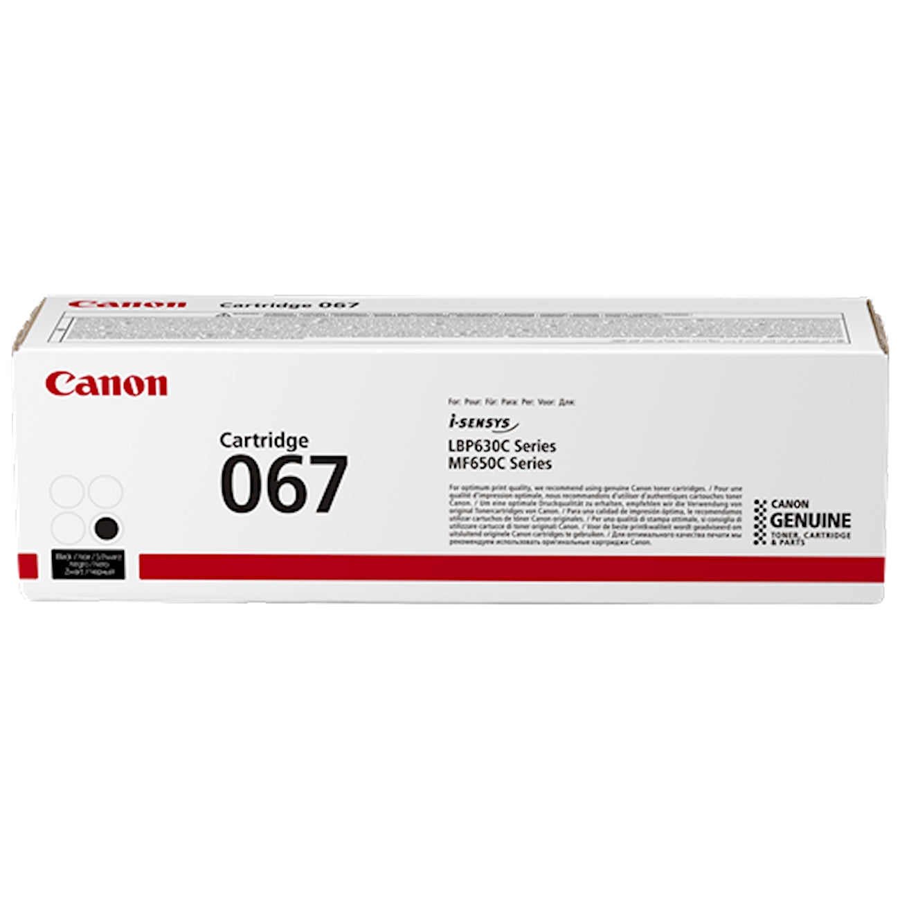 Toner Canon 067 bk 5102C002  - Originale - Nero da 1.350 pagine per i-SENSYS LBP631, LBP633, MF651, MF655, MF657