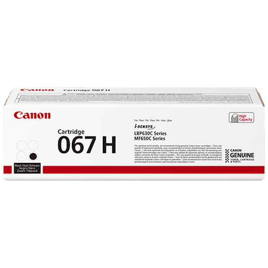 Toner Canon 067 hbk 5106C002  - Originale - Nero da 3.130 pagine per i-SENSYS LBP631, LBP633, i-SENSYS MF651, MF655, MF657, imageCLASS LBP632, MF652, MF653, MF654, MF656