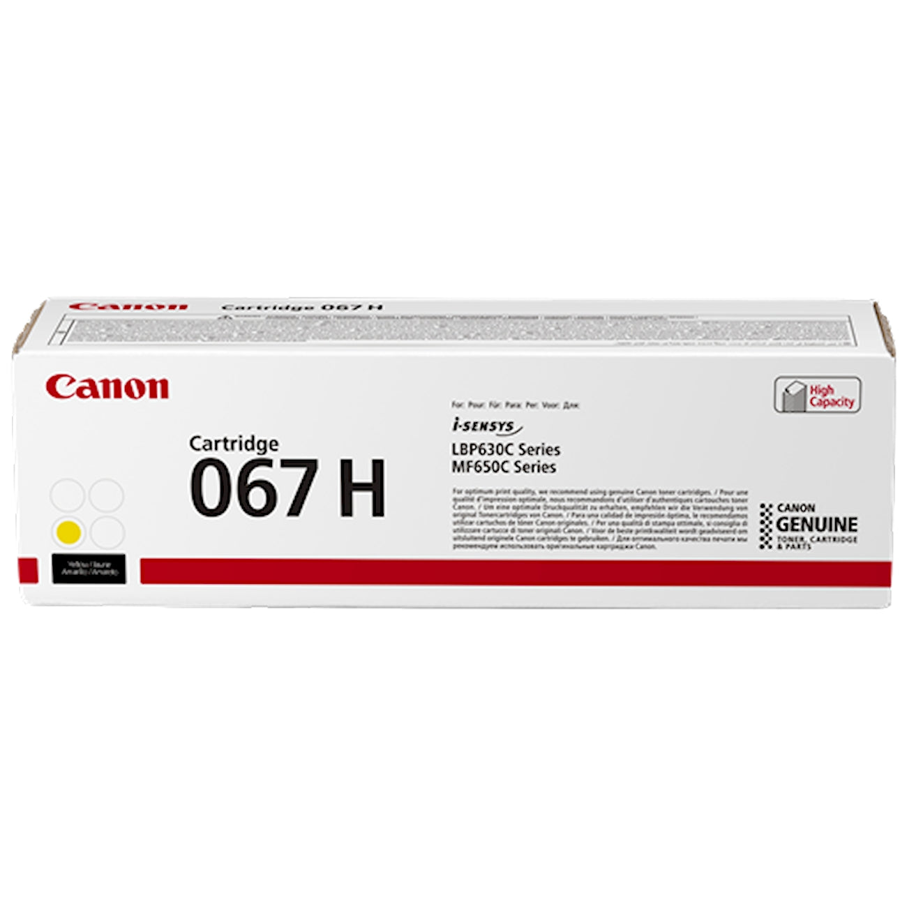 Toner Canon 067 hy 5103C002  - Originale - Giallo da 2.350 pagine per i-SENSYS LBP631, LBP633, i-SENSYS MF651, MF655, MF657, imageCLASS LBP632, MF652, MF653, MF654, MF656