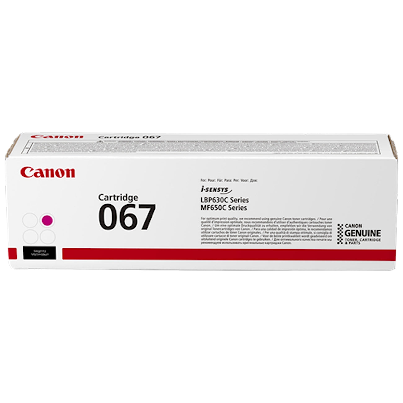 Toner Canon 067 m 5100C002  - Originale - Magenta da 1.250 pagine per i-SENSYS LBP631, LBP633, MF651, MF655, MF657