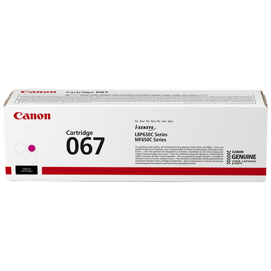 Toner Canon 067 m 5100C002  - Originale - Magenta da 1.250 pagine per i-SENSYS LBP631, LBP633, MF651, MF655, MF657