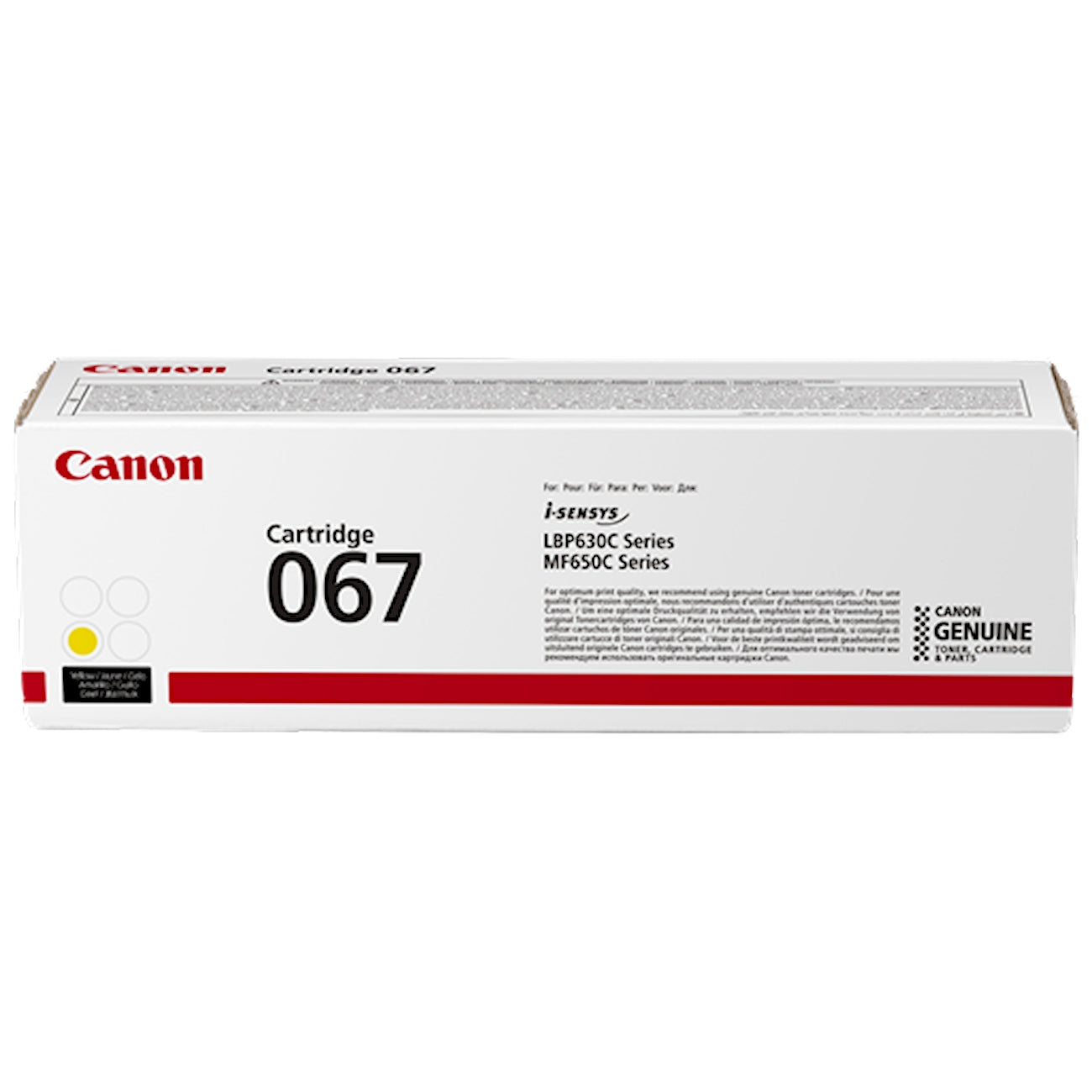 Toner Canon 067 y 5099C002  - Originale - Giallo da 1.250 pagine per i-SENSYS LBP631, LBP633, MF651, MF655, MF657