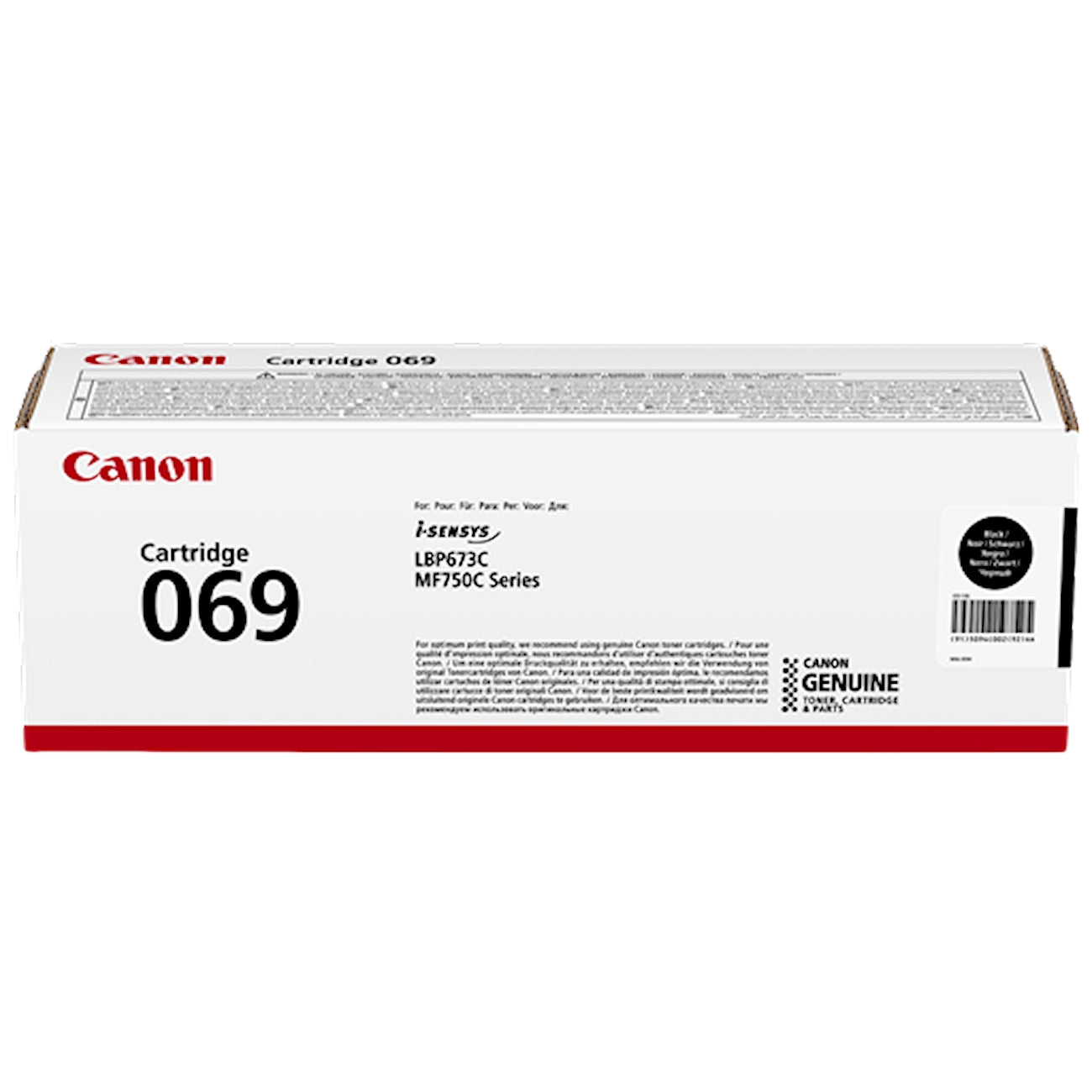 Toner Canon 069 bk 5094C002  - Originale - Nero da 2.100 pagine per i-SENSYS LBP673, LBP674, MF752, MF754, MF751, MF753, MF756, MF750, imageCLASS LBP674